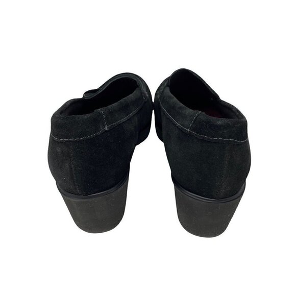 Munro Women's American Katie Walking Penny Loafer Shoes Black Wedge Moc Toe 7 M - Picture 4 of 10